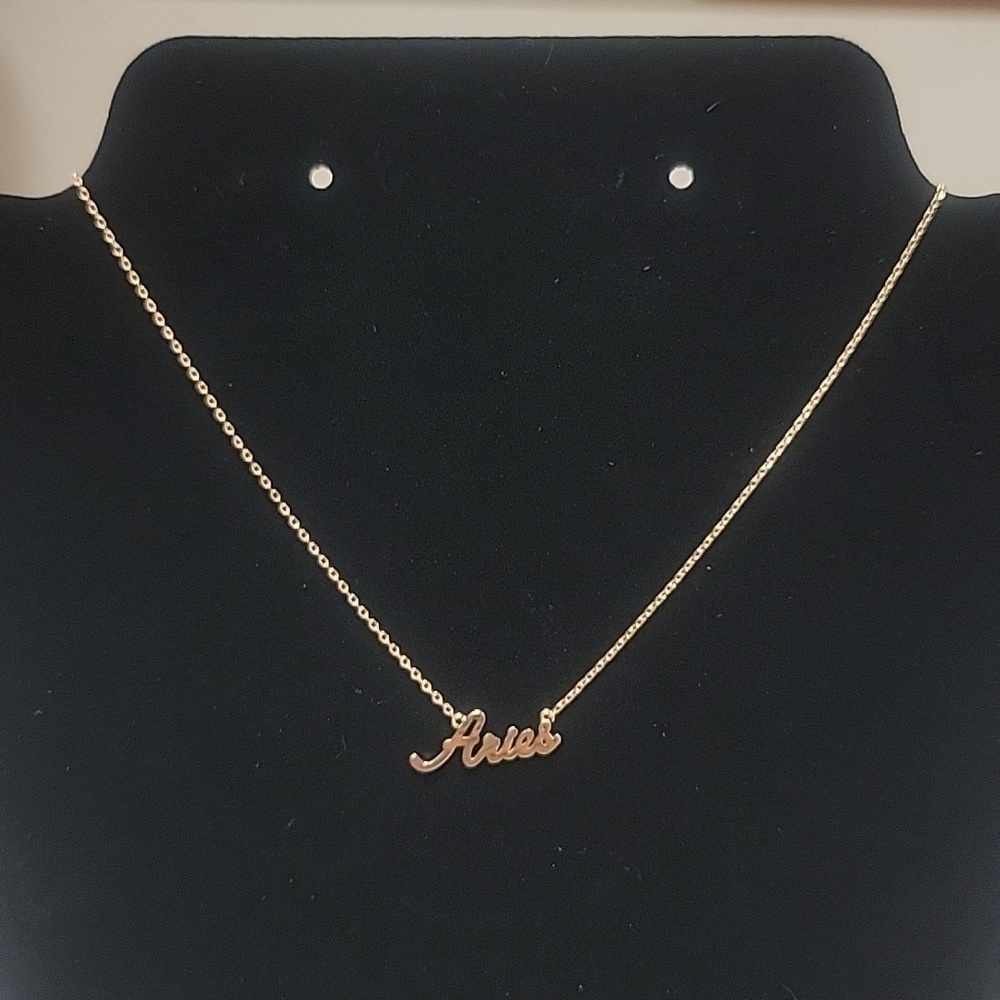 Gold Toned "Aries" Necklace NEW